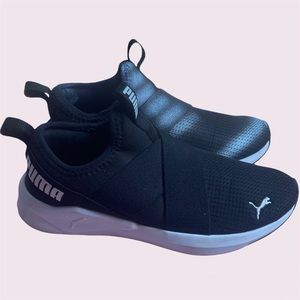 Puma black and white shoes